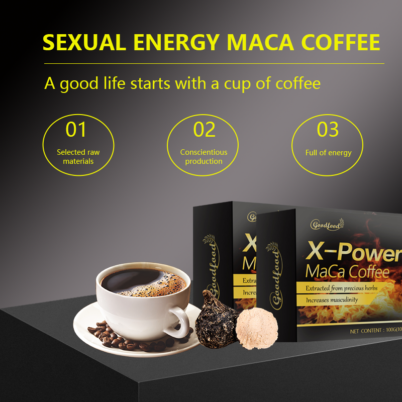 กาแฟสำเร็จรูปช็อกโกแลตเพิ่มพลังงานสำหรับผู้ชาย Man X Power ฉลากส่วนตัว อาหารเสริมแมค้า โสม ไต อาหารเสริมเพิ่มความมีชีวิตชีวาจากผลไม้